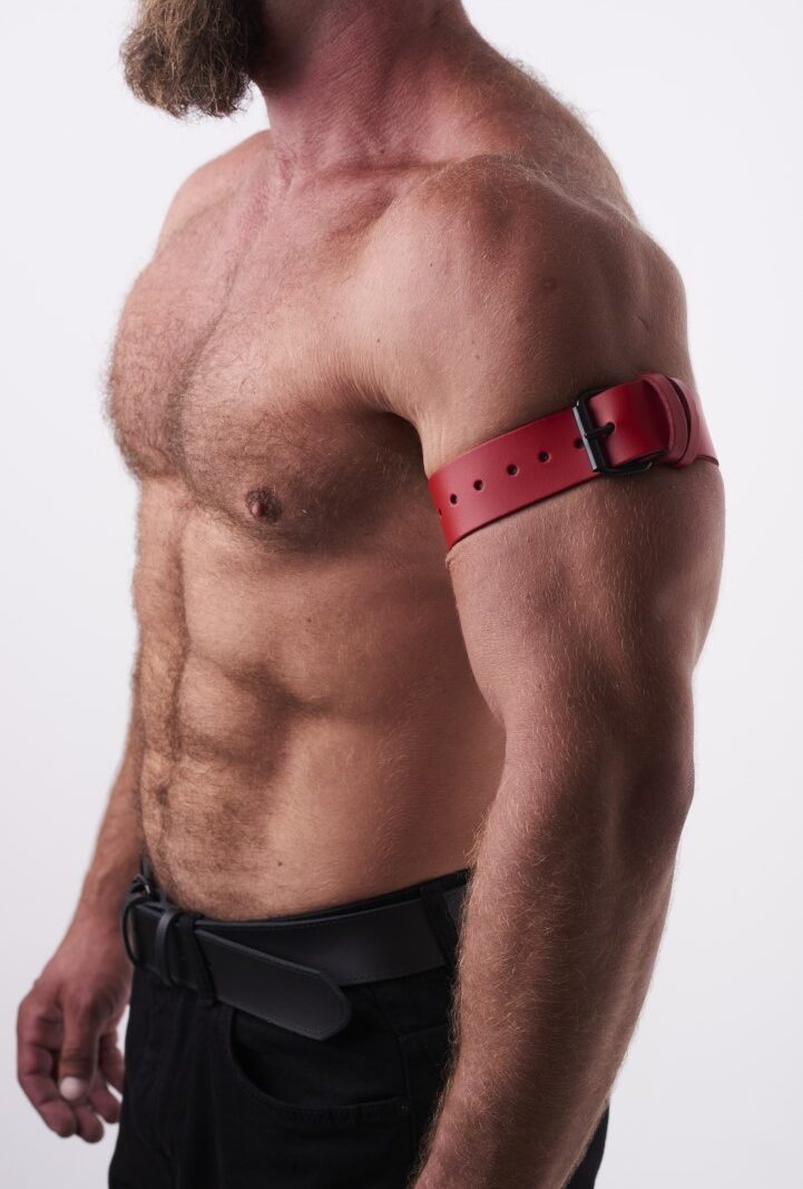 Leather Armband Red
