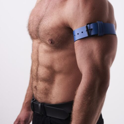 Leather Armband Blue