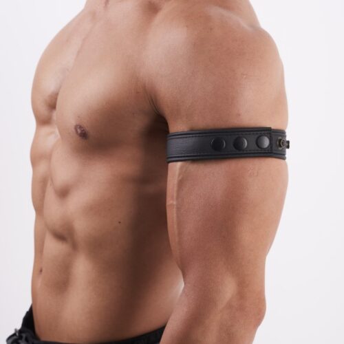Soft Leather Armband Narrow Black