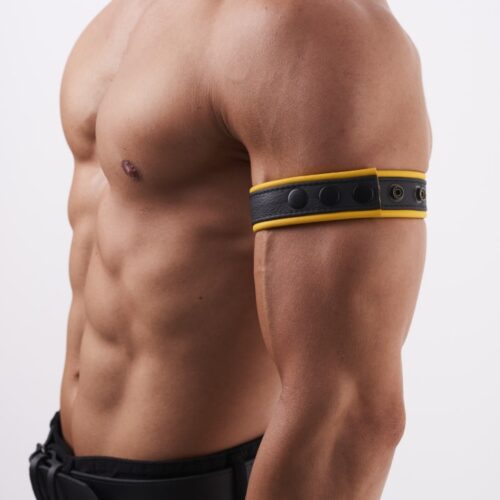 Soft Leather Armband Narrow Yellow