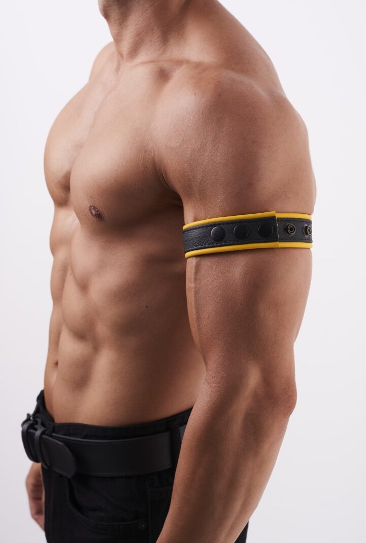 Soft Leather Armband Narrow Yellow