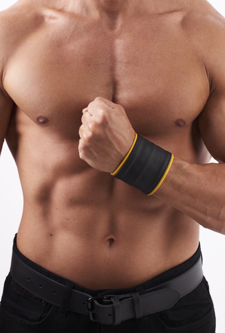 Leather Wirstband/Wallet Yellow