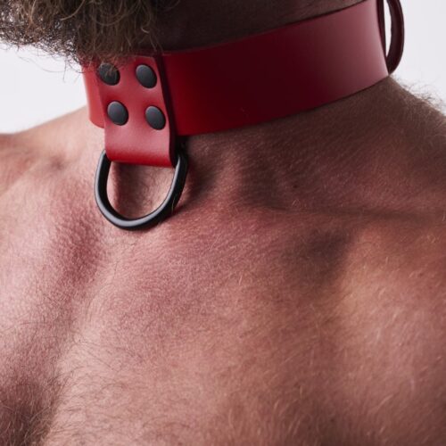 Leather Collar Red