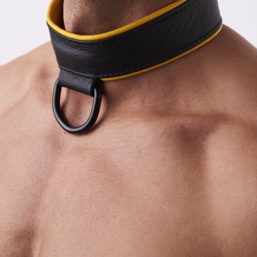Soft Leather Collar Yellow