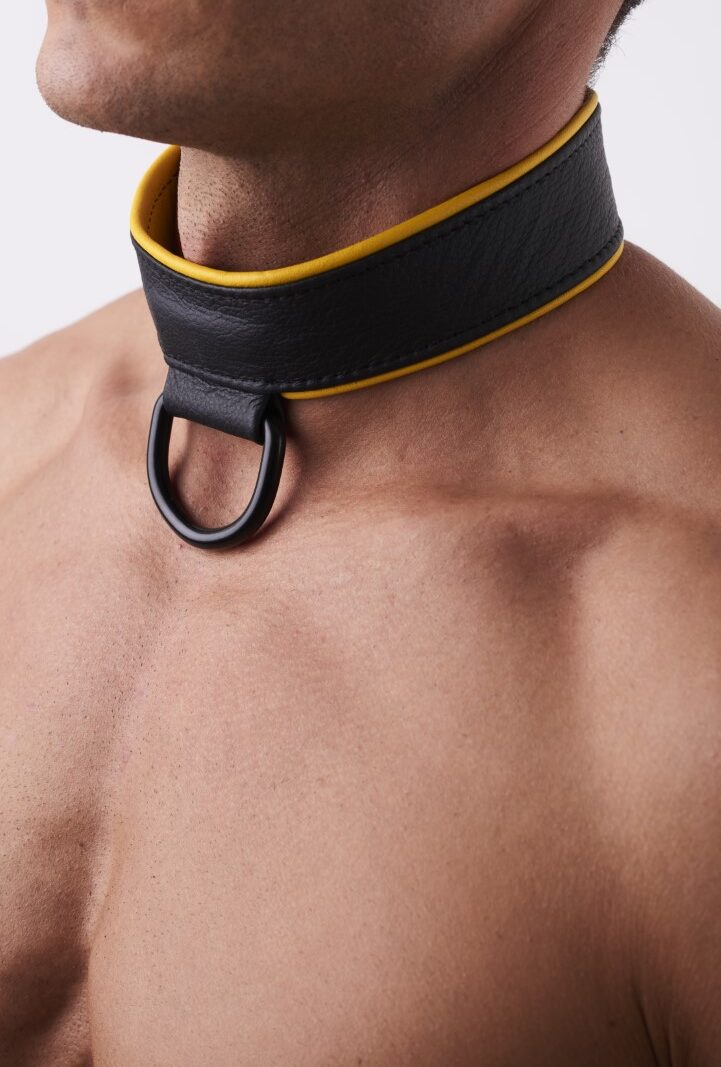 Soft Leather Collar Yellow