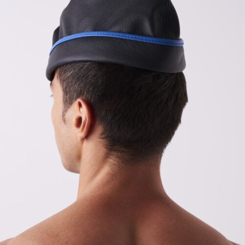 1903 b2c_1 Leather Garrison Cap Blue