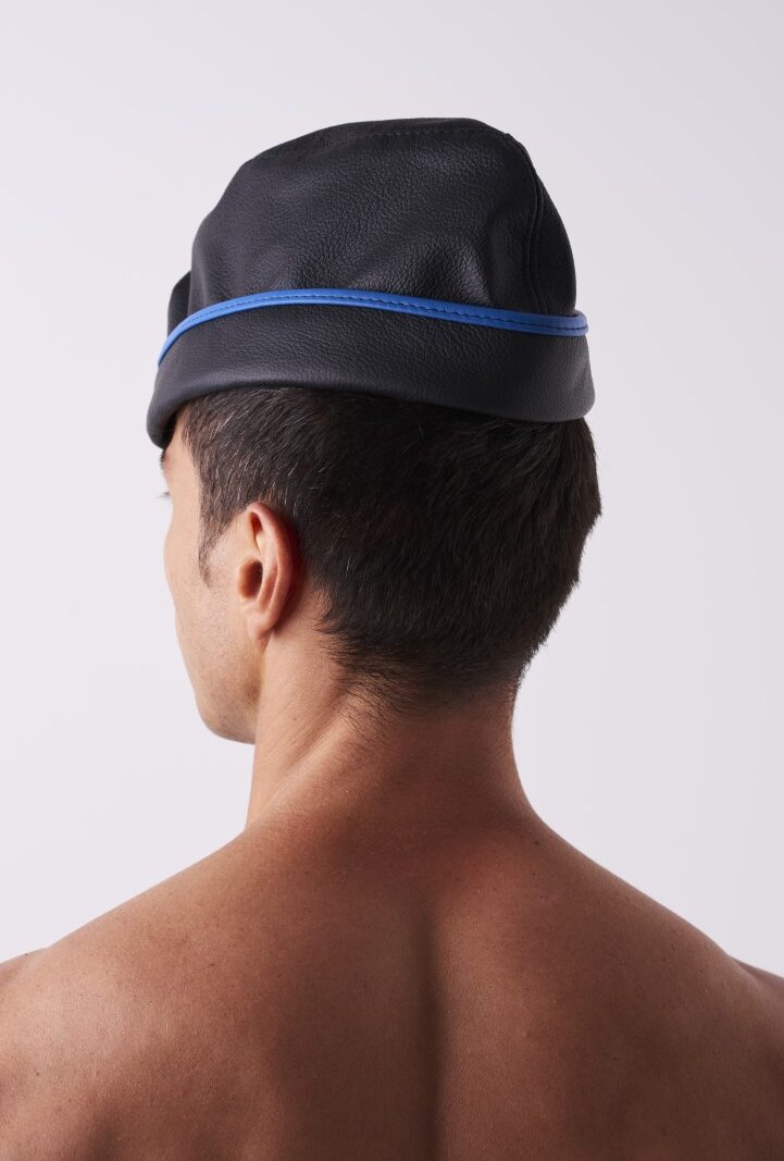 1903 b2c_1 Leather Garrison Cap Blue