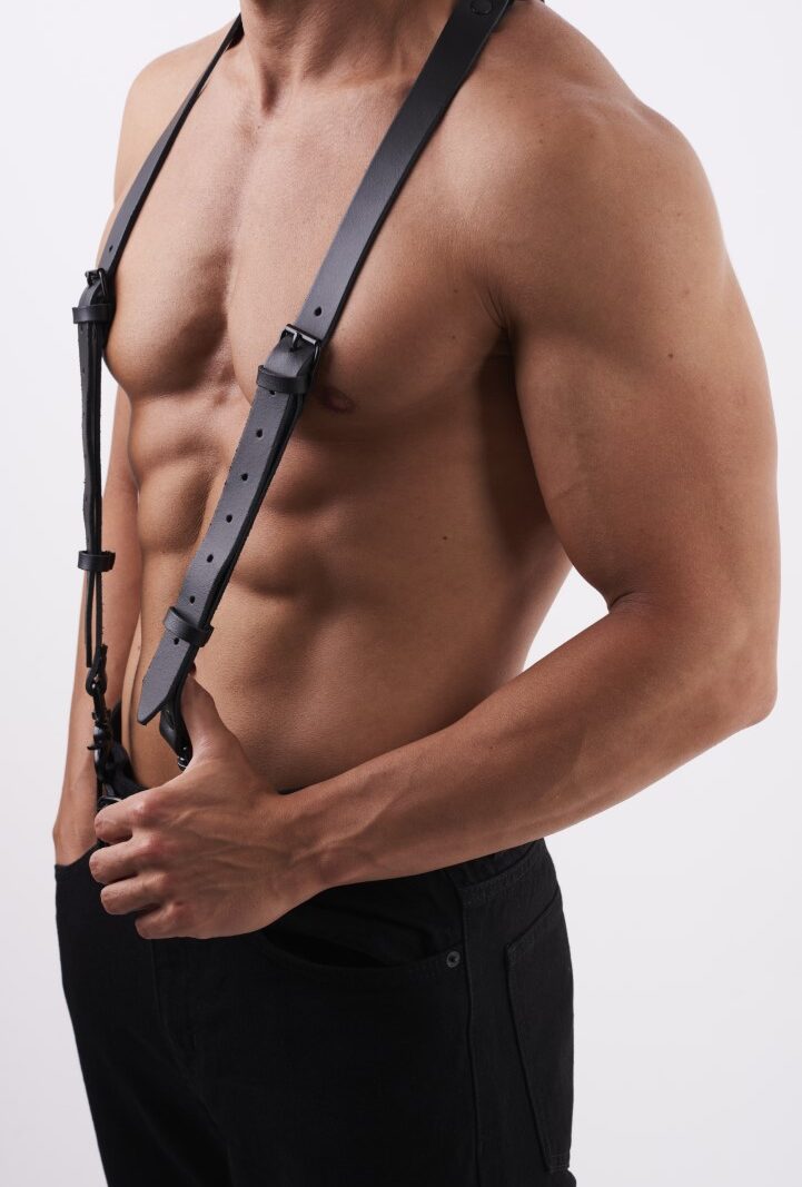 2301 b2c_3 Leather Suspender Black