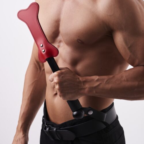 Leather Bone Paddle Red