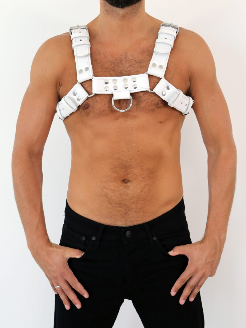 DR LEE Leather Harness white