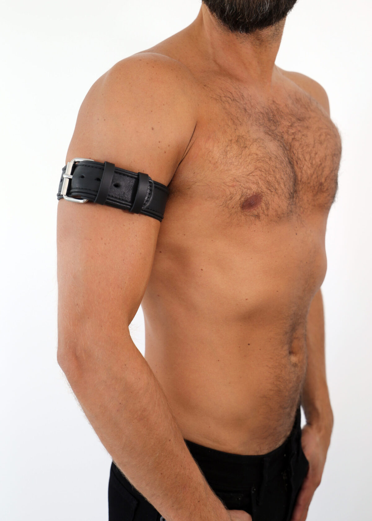 DR LEE Leather Wirstband black