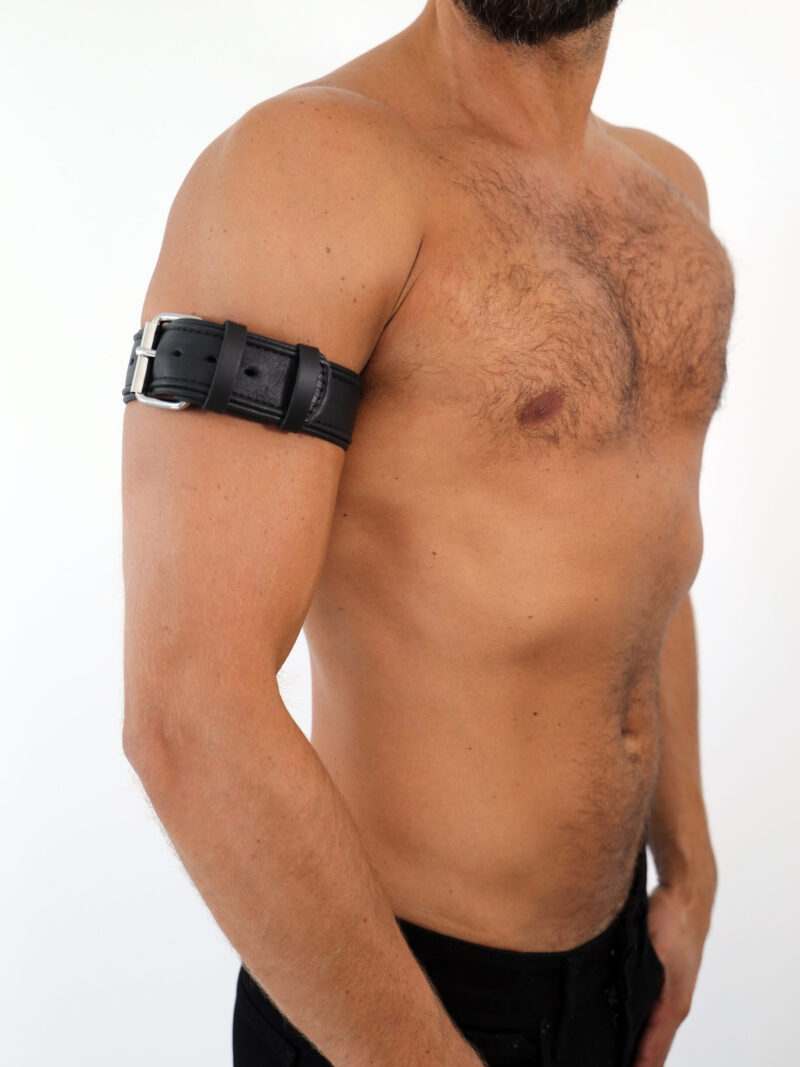 DR LEE Leather Wirstband black