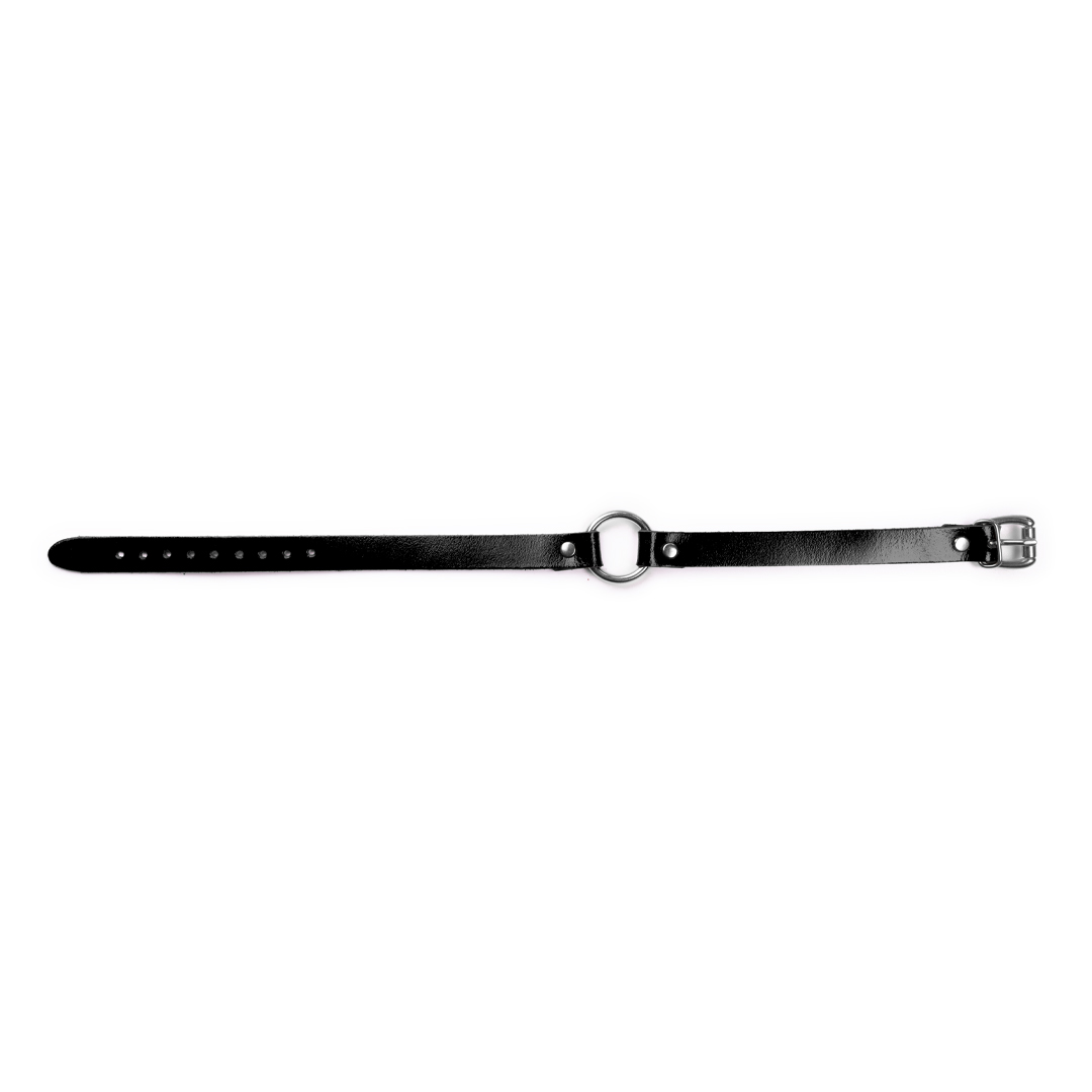10001S-b2c_5 Leather choker black/silver 'small'