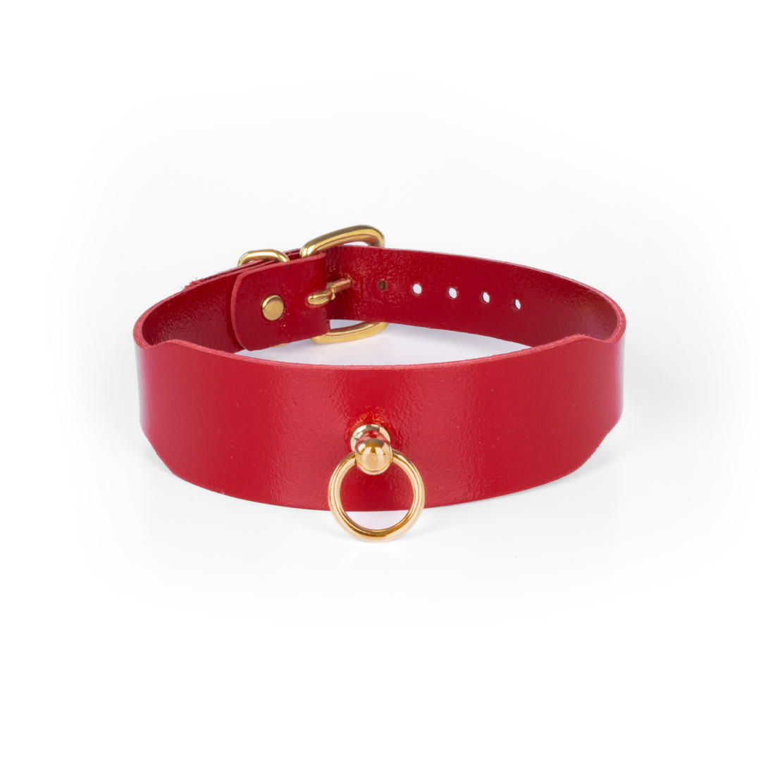 10402G-b2c_4 Lederhalsband Kirsch/Gold