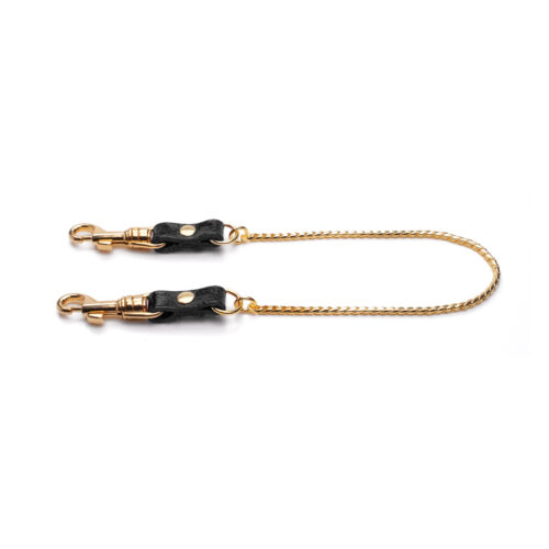 Chain with carabiners black/gold