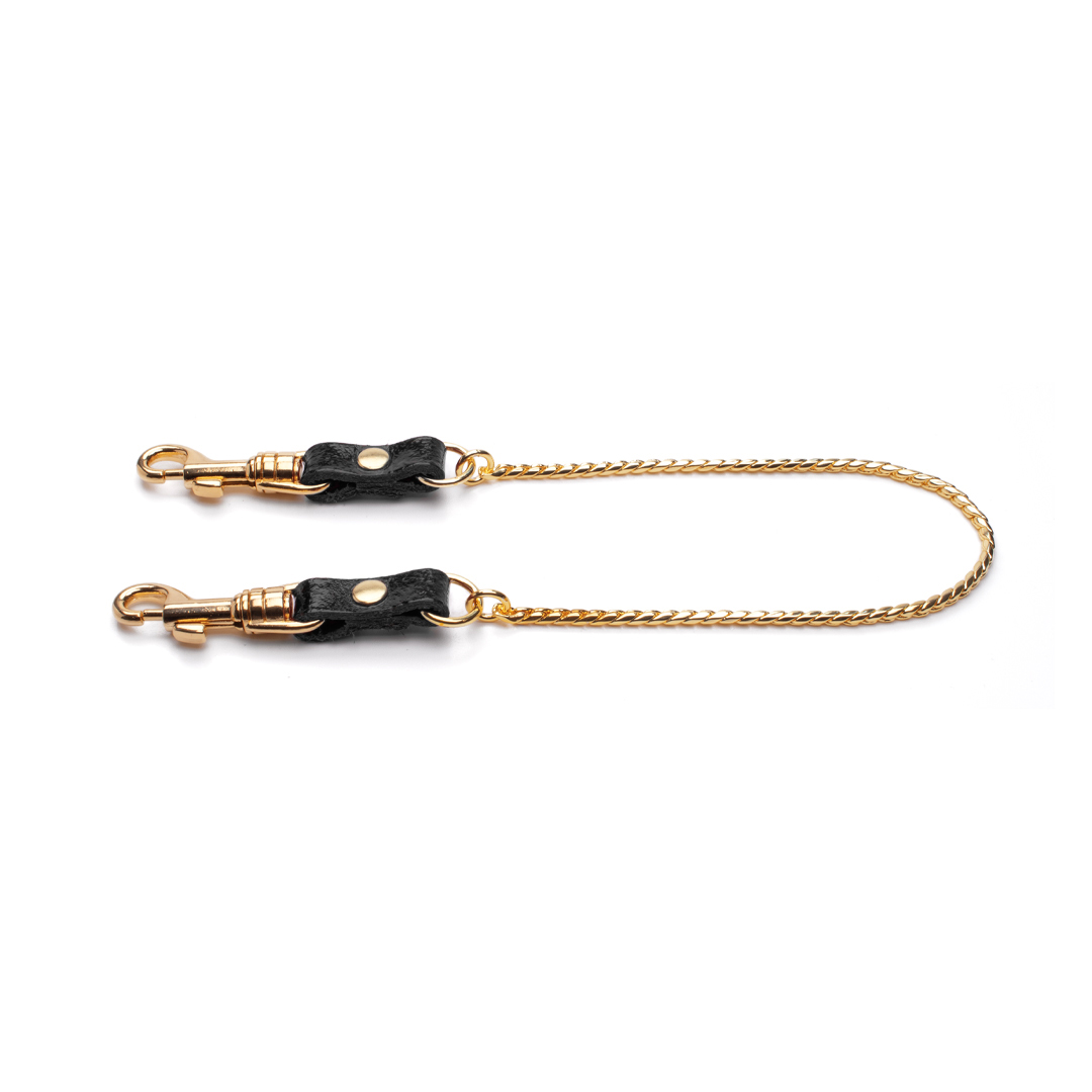 Chain with carabiners black/gold