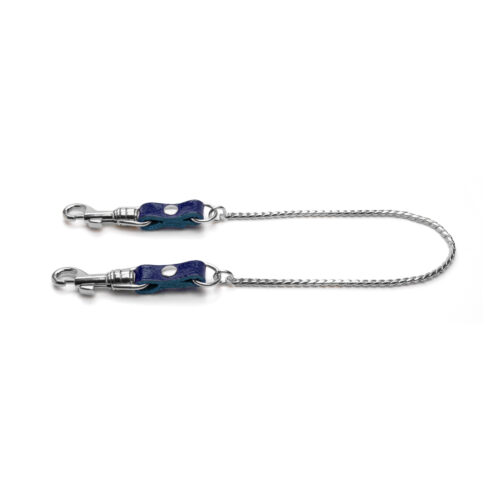 10703S-b2c Kette mit Karabiner, Indigo/Silber