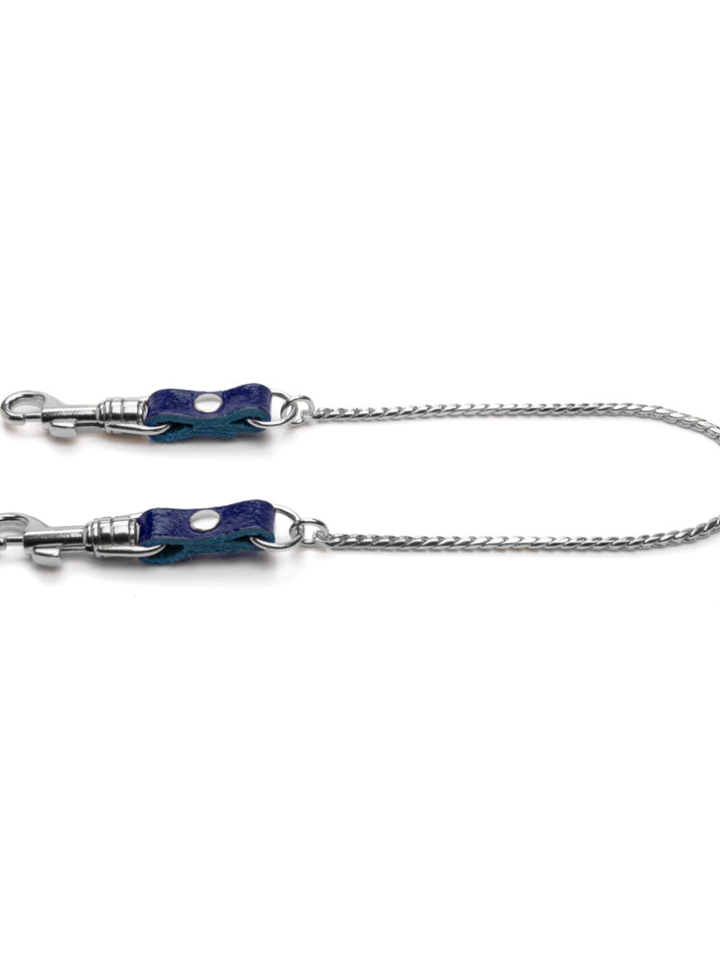 Kette mit Karabiner, Indigo/Silber