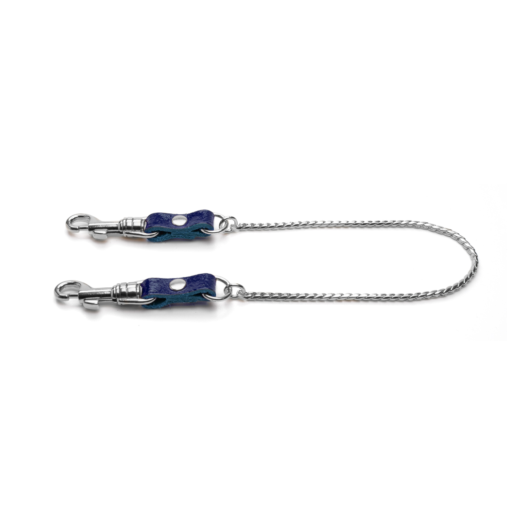 10703S-b2c Kette mit Karabiner, Indigo/Silber