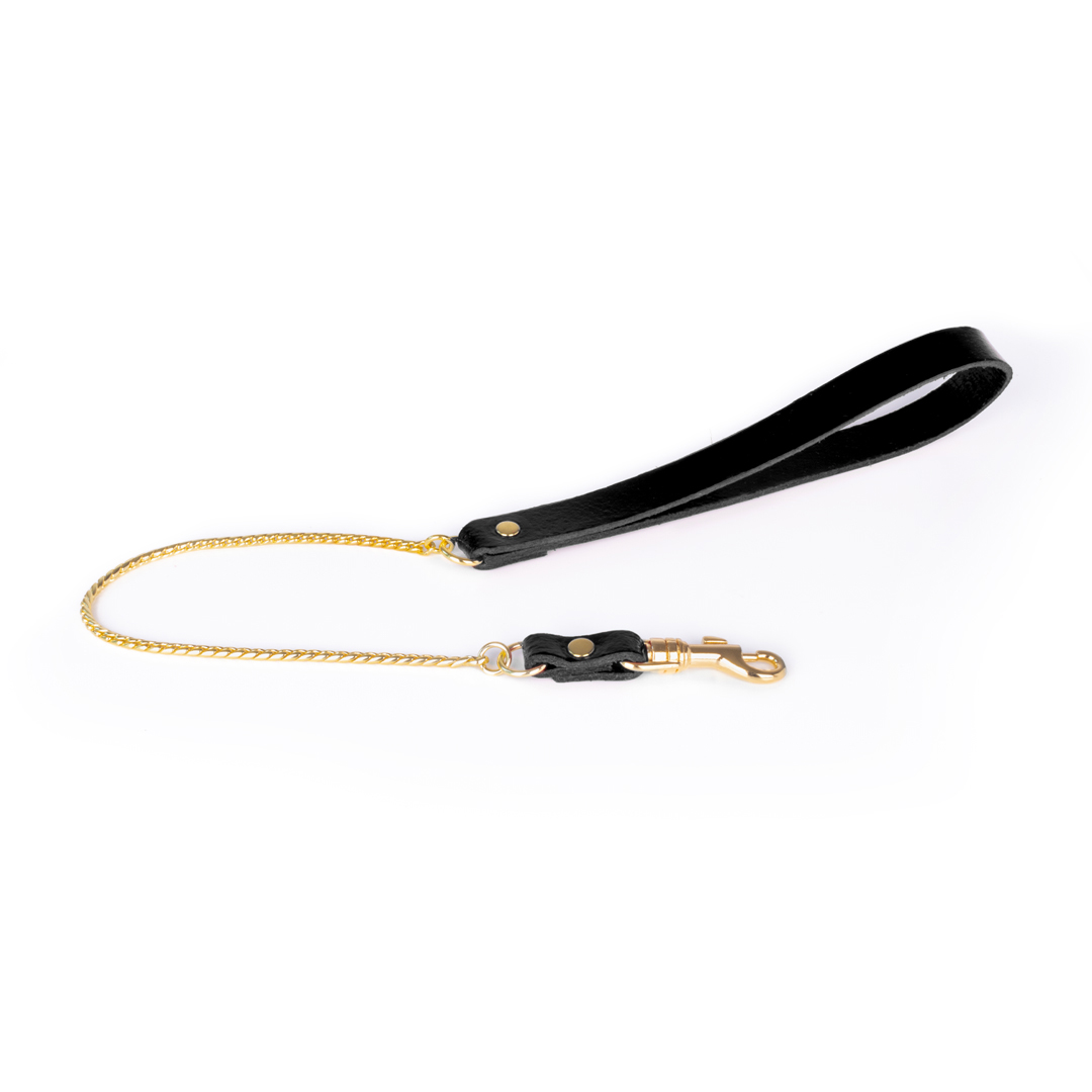 10801G-b2c_4 Chain leash black/gold