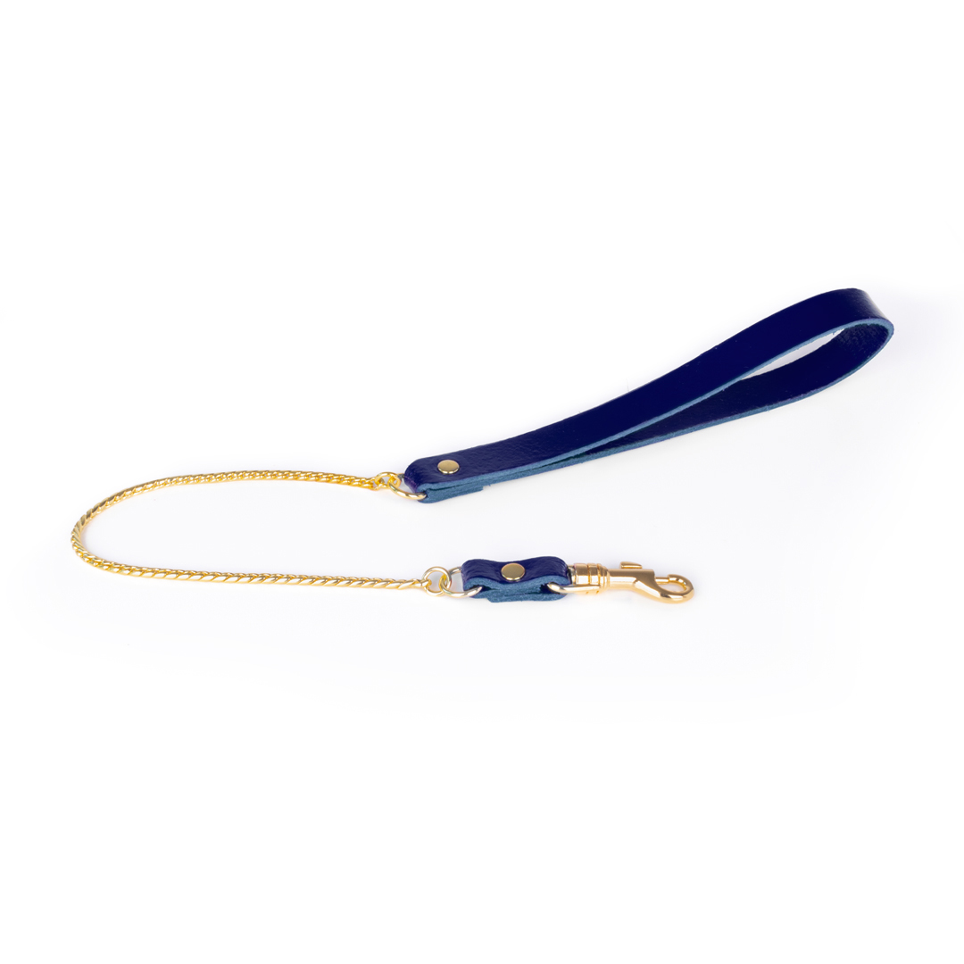 10803G-b2c_4 Chain leash indigo/gold