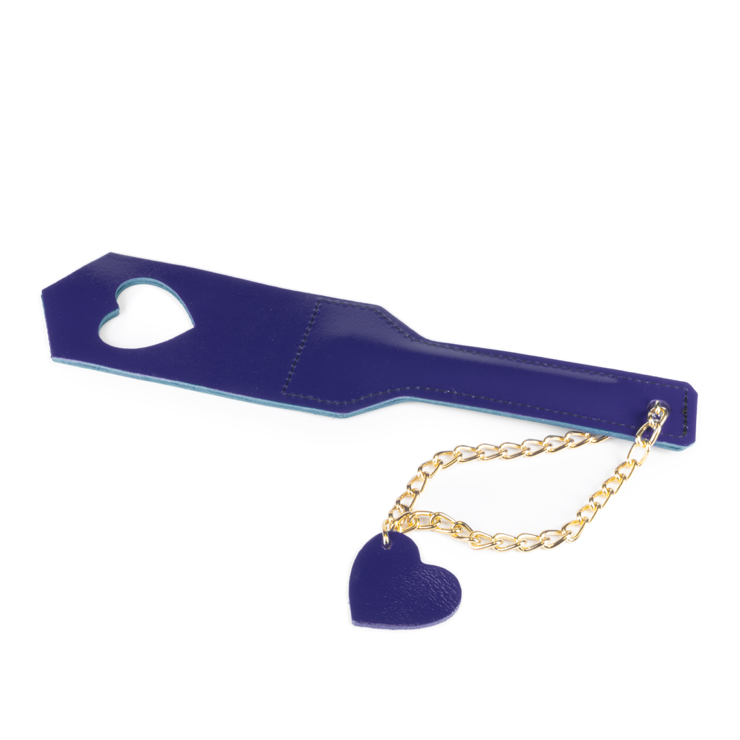 10903G-b2c_2 Leather heart paddle indigo/gold