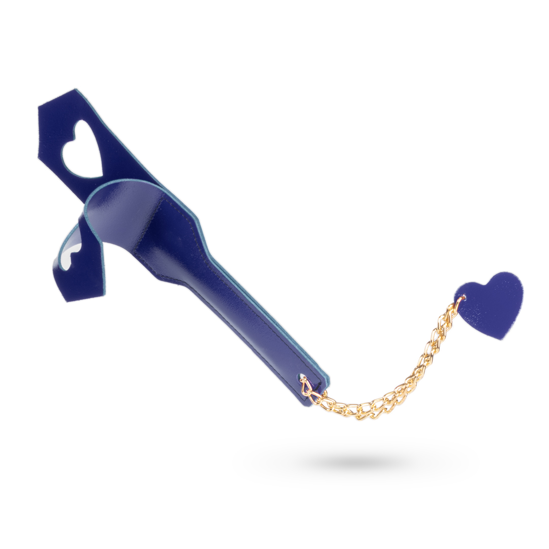 10903G-b2c_3 Leather heart paddle indigo/gold