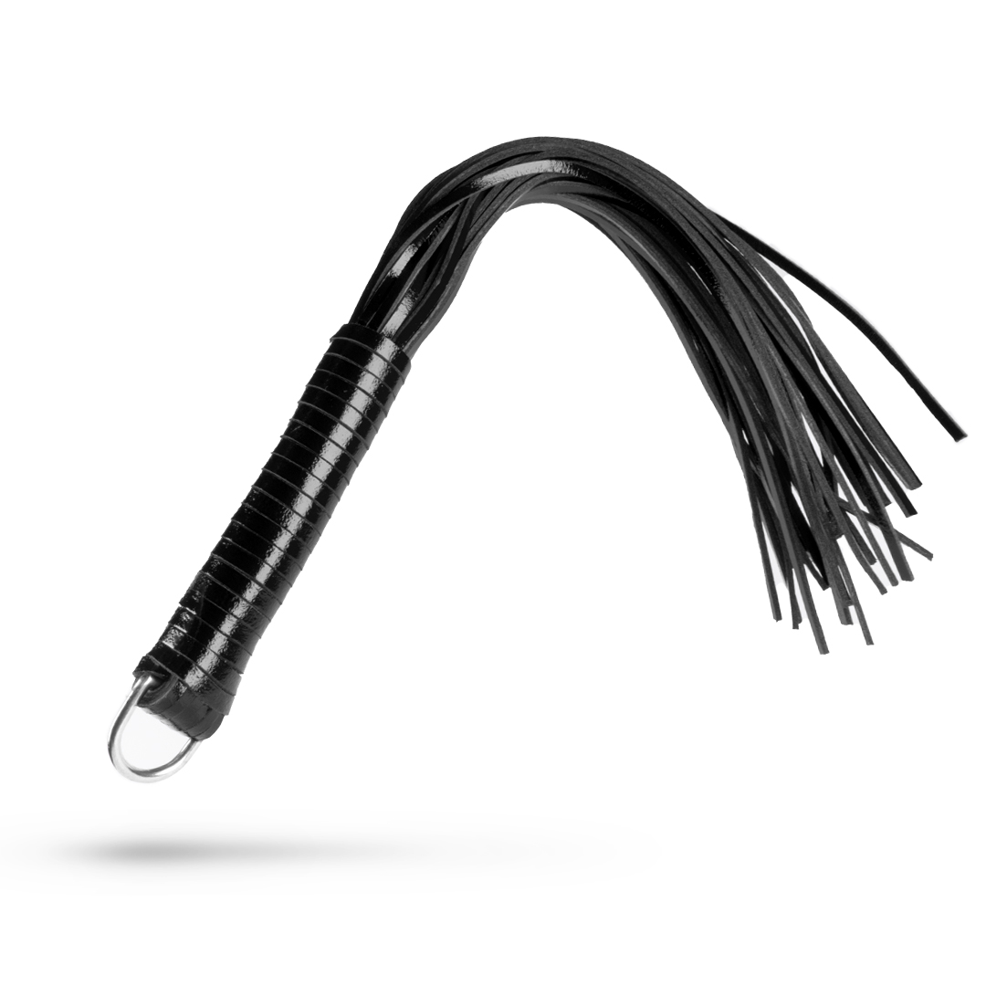11001S-b2c_2 Leather whip black/silver