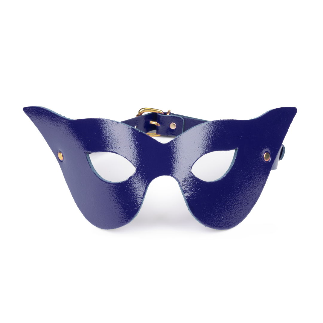 11103G-b2c_5 Leather masquerade mask indigo/gold