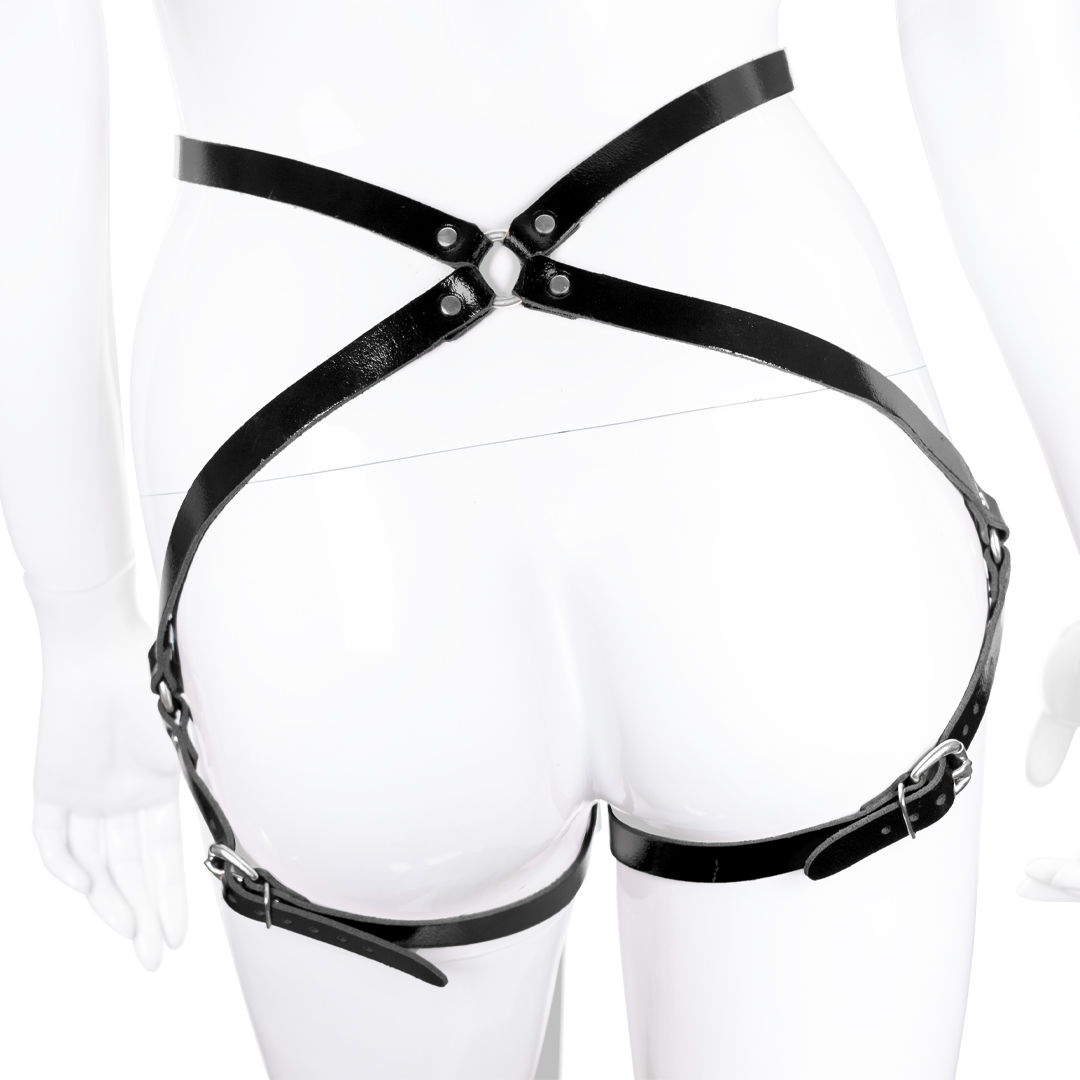 11701S-b2c_5 Lederharness schwarz/silber