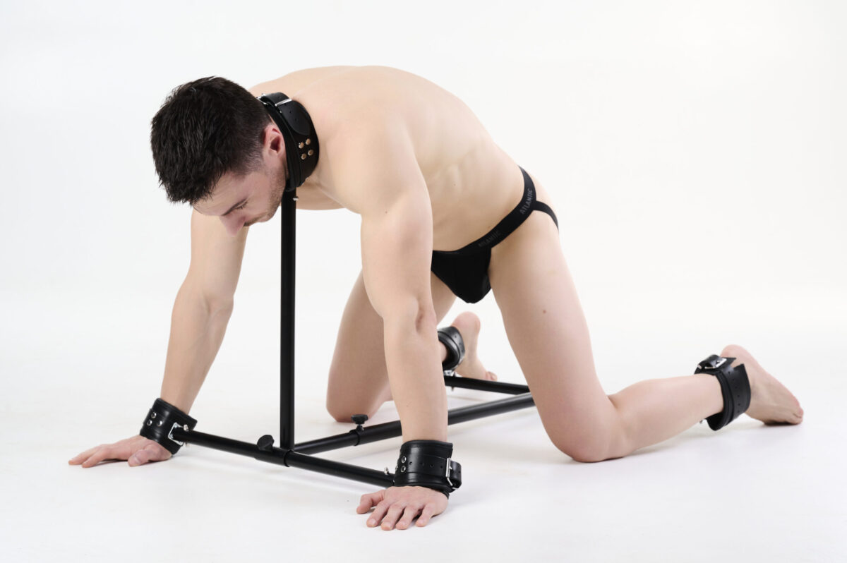 Floor Spreader Bar with Leather Restraints