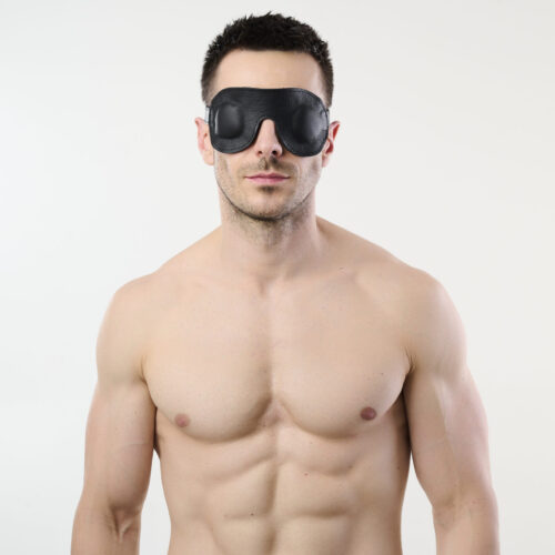 SG29detal_10928 Leather Blindfold with Contoured Eye Cups
