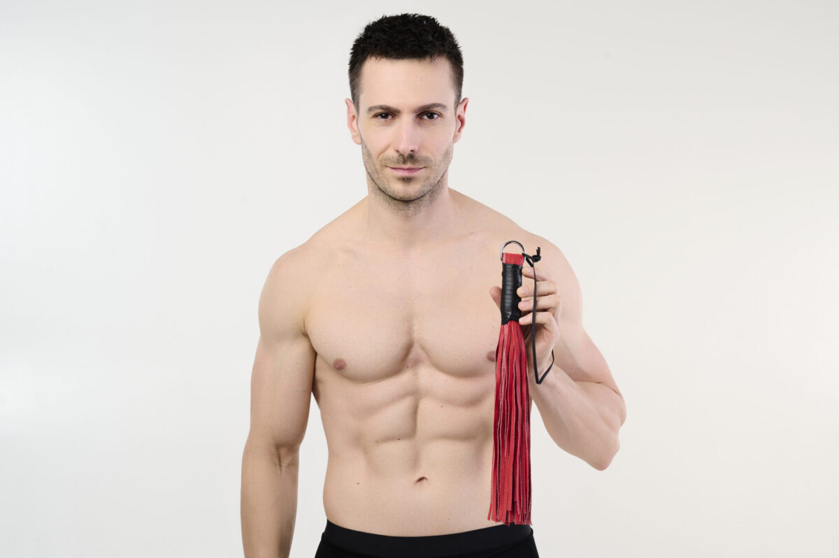 Small BDSM Flogger Made from Soft Nappa Leather