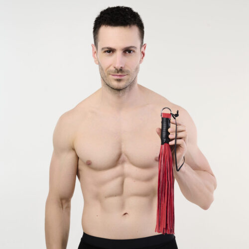 Small BDSM Flogger Made from Soft Nappa Leather