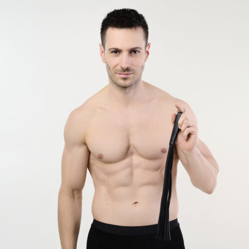 BDSM Leather Flogger “Pure” with 16 Straps