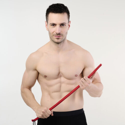 BDSM Leather Flex Rod 60 cm – Red