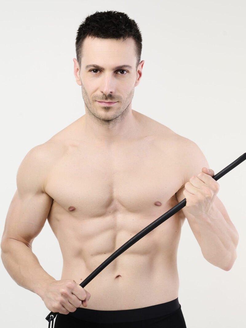 BDSM Leather Flex Rod 60 cm – Black