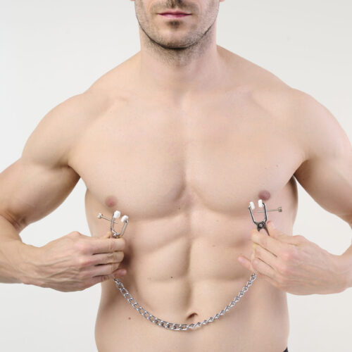SG29detal_11295 Luxury Steel BDSM Clamp with 35 cm Chain