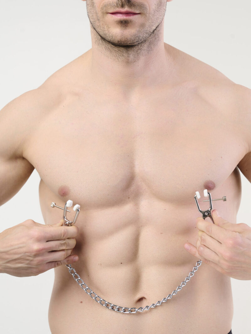 SG29detal_11295 Luxury Steel BDSM Clamp with 35 cm Chain