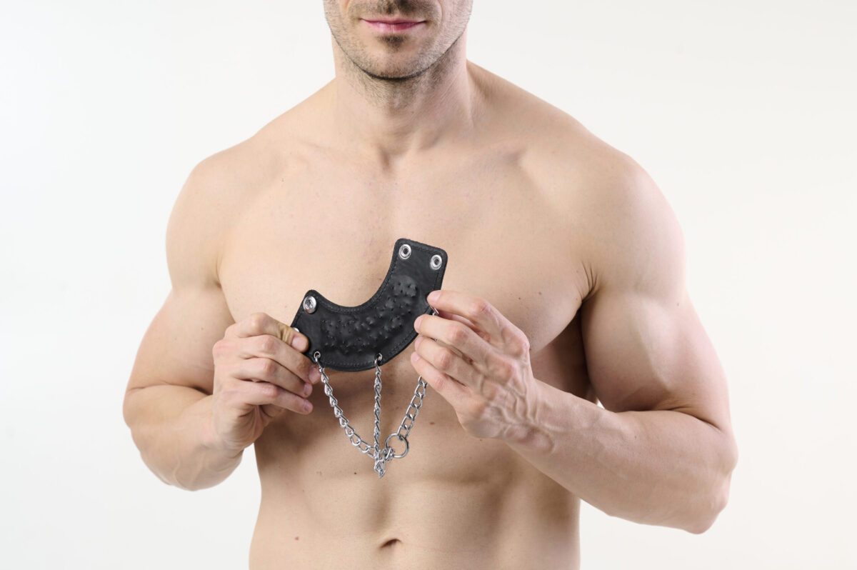 SG29detal_11398 Leather Spiked Ball Harness