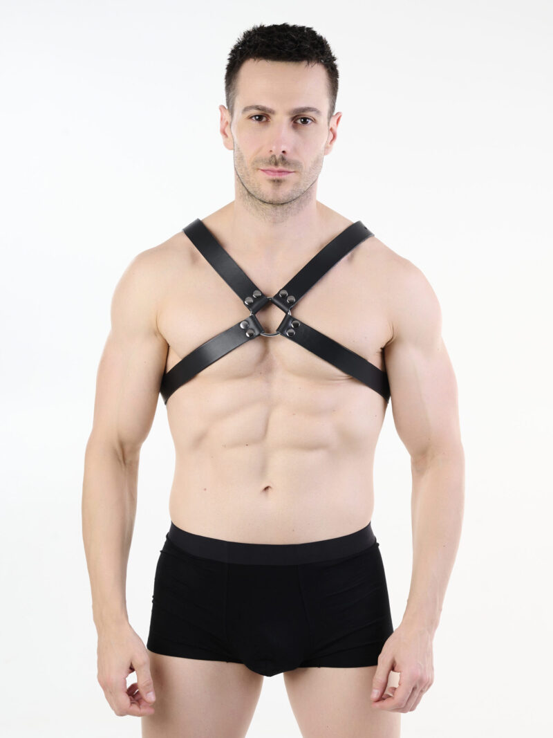 SG29detal_11537 Herren Leder Harness mit O-Ringen