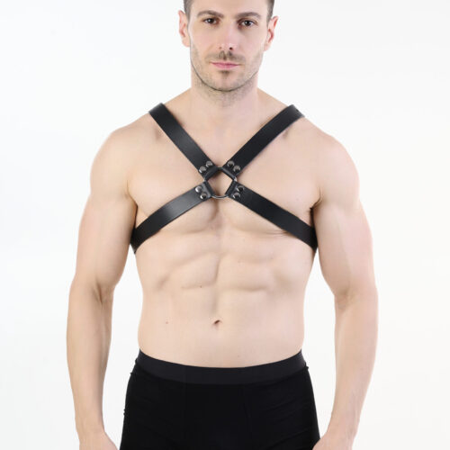 SG29detal_11537 Men’s Leather Harness with O-Rings