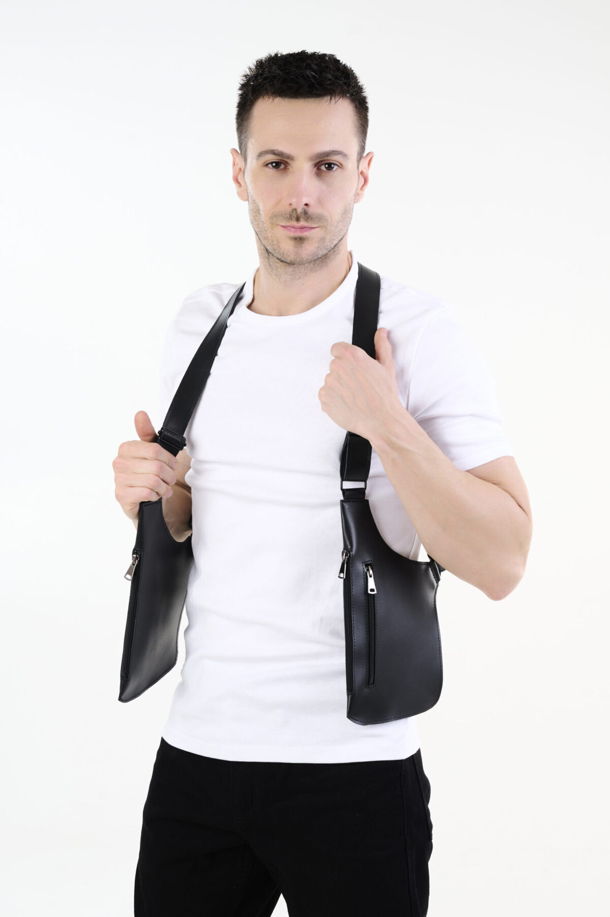 SG29detal_11570 Leather Harness Vest